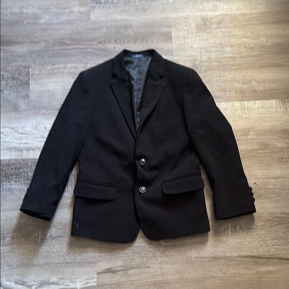 Chaps Black Blazer Classic Tailoring Wool Blend